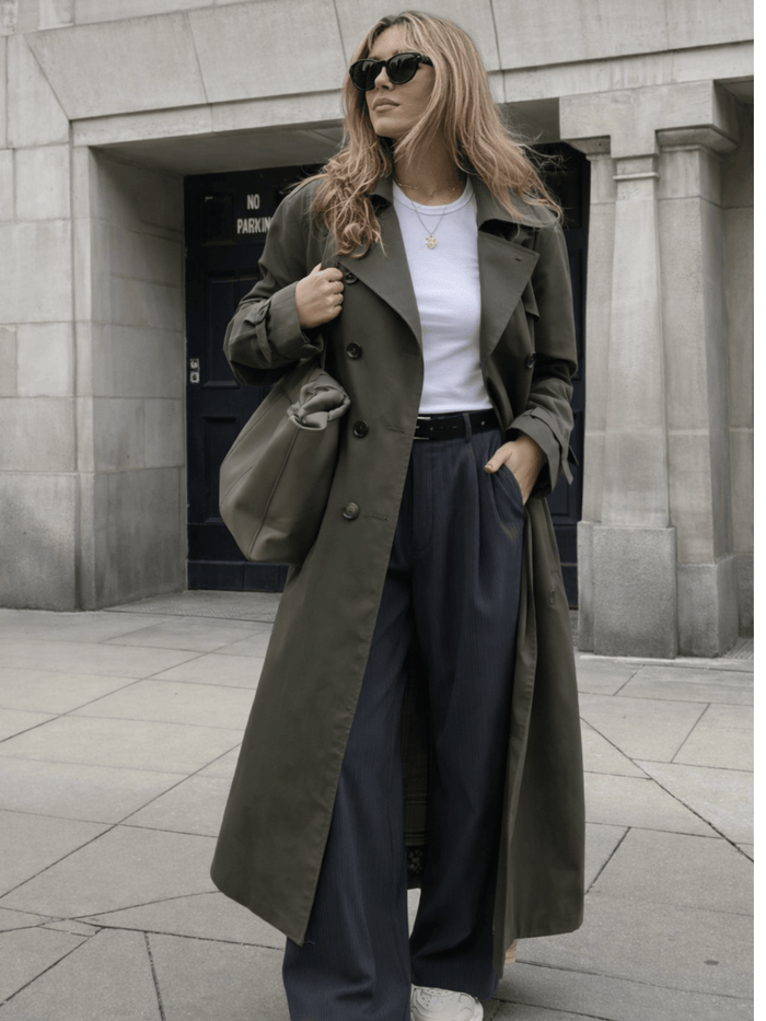 Maxi Length Trench Coat / Khaki - Style Cheat