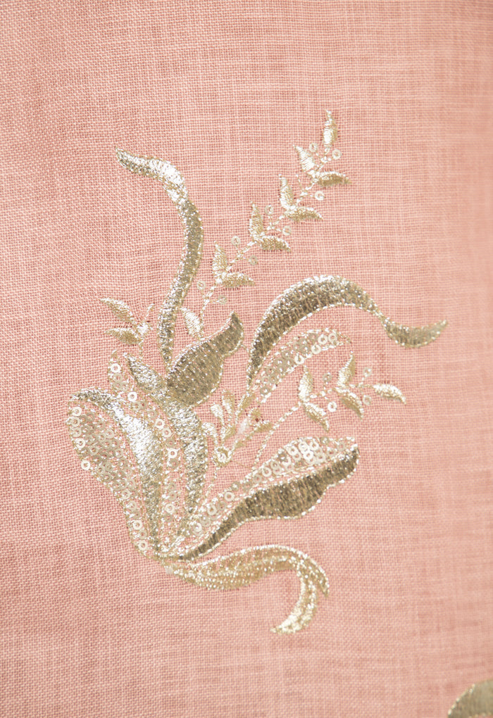 Maya Linen Blush Two-Piece Set