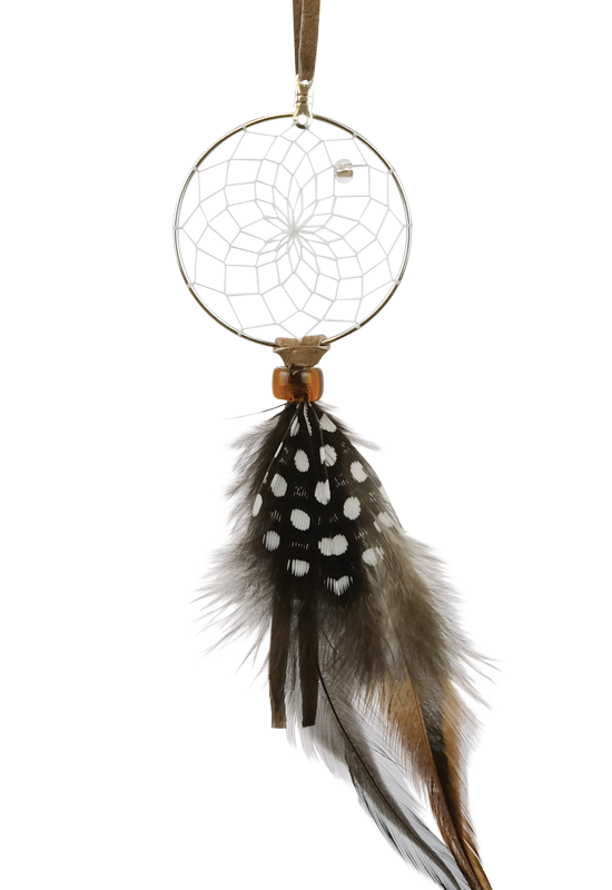 Metal dream catcher in brown
