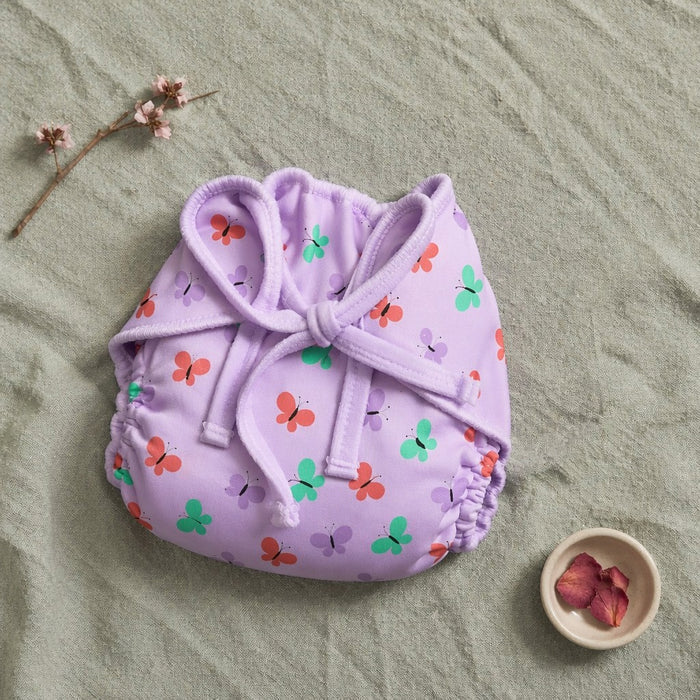 Mimi Muslin Wipes | Butterfly Garden | Blossom | 100% Muslin Cotton, Reusable | Pack of 6