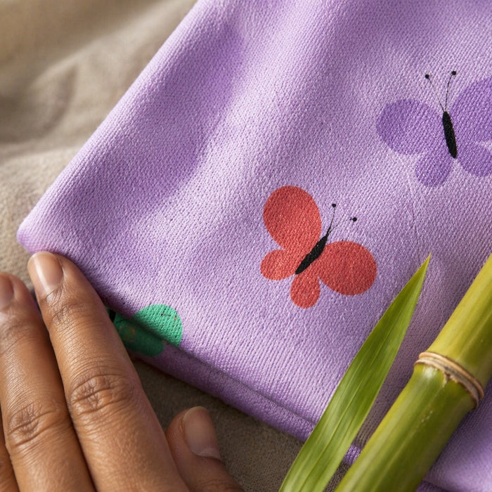 Mimi Muslin Wipes | Butterfly Garden | Blossom | 100% Muslin Cotton, Reusable | Pack of 6