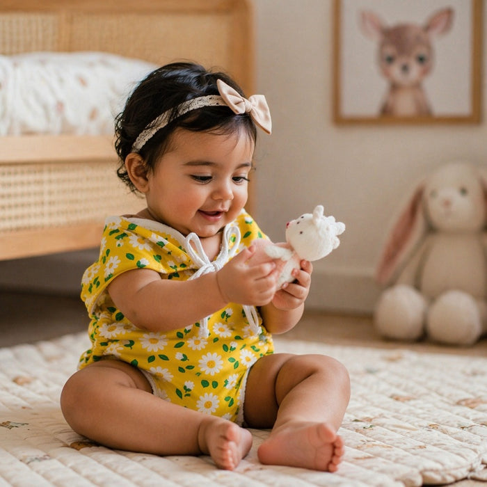 Mimi Muslin Wipes | Daisy Chain | Blossom | 100% Muslin Cotton, Reusable | Pack of 6