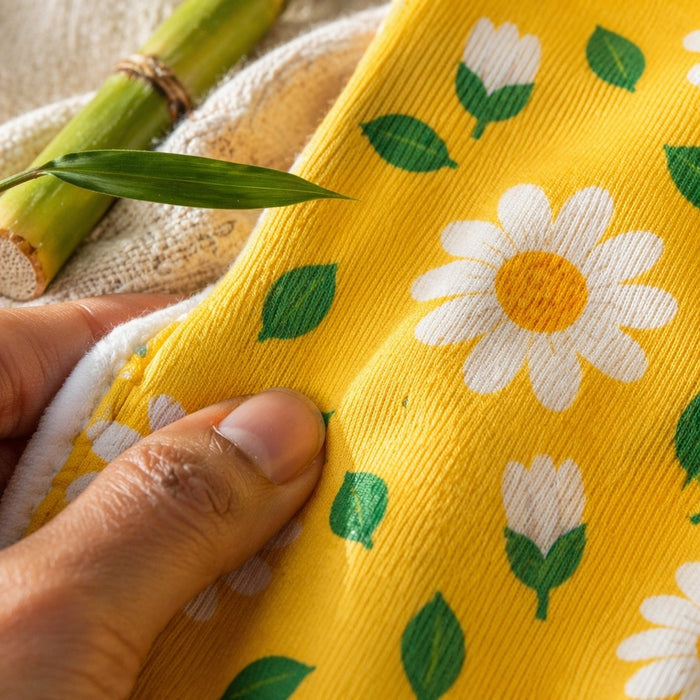 Mimi Muslin Wipes | Daisy Chain | Blossom | 100% Muslin Cotton, Reusable | Pack of 6