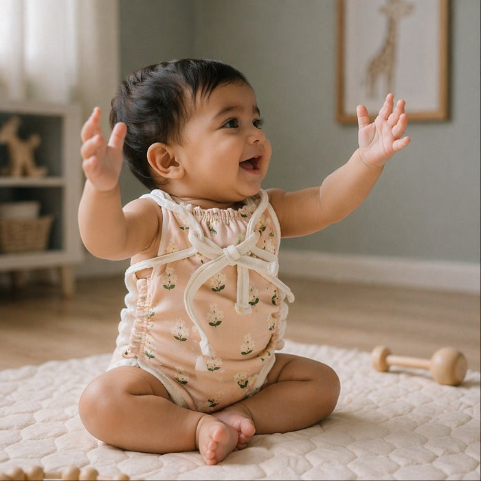 Mimi Muslin Wipes | Jasmine Bunch | Tropicale | 100% Muslin Cotton, Reusable | Pack of 6
