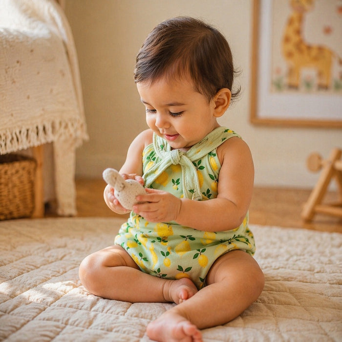 Mimi Muslin Wipes | Lemon Branch | Orchard | 100% Muslin Cotton, Reusable | Pack of 6