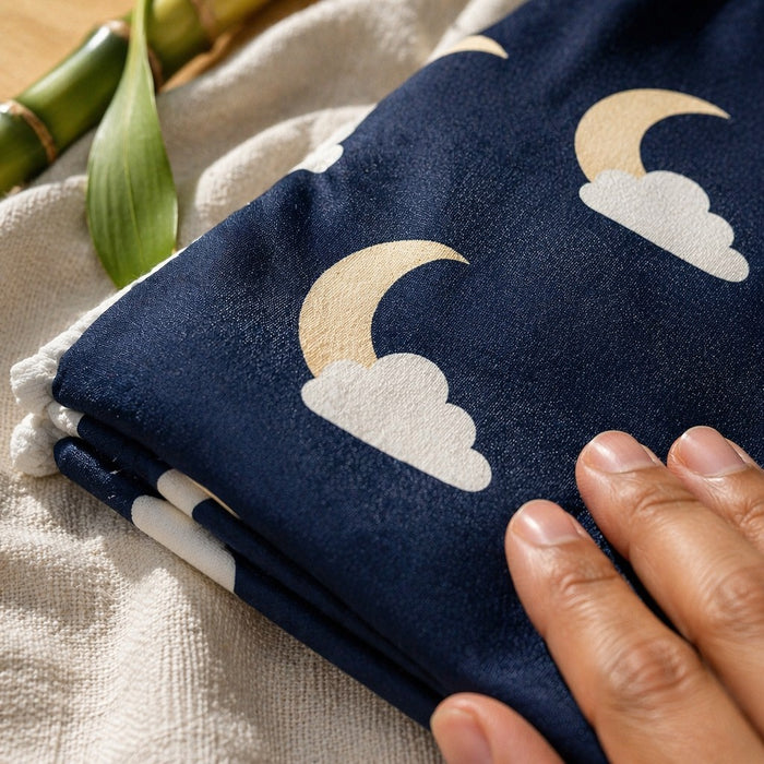 Mimi Muslin Wipes | Moon + Cloud | Stardust | 100% Muslin Cotton, Reusable | Pack of 6