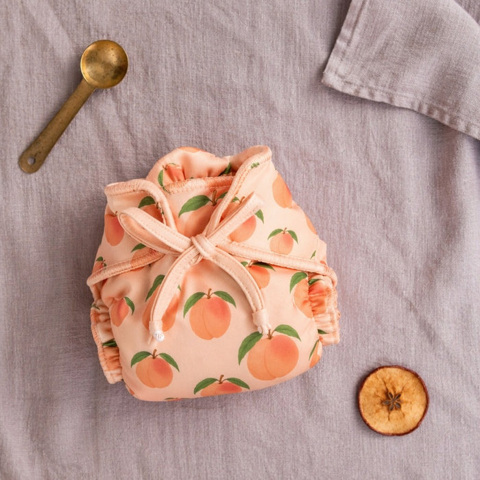 Mimi Muslin Wipes | Peach Garden | Orchard | 100% Muslin Cotton, Reusable | Pack of 6