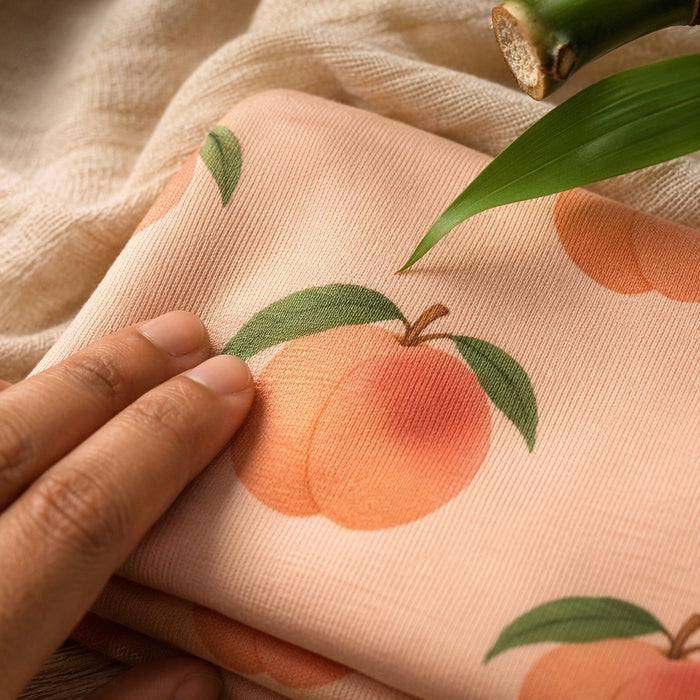 Mimi Muslin Wipes | Peach Garden | Orchard | 100% Muslin Cotton, Reusable | Pack of 6