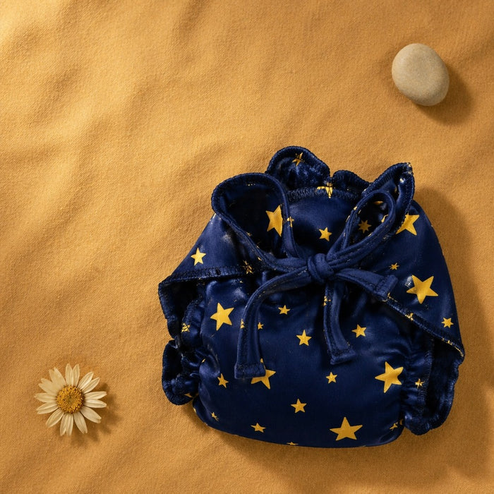 Mimi Muslin Wipes | Scattered Stars | Stardust | 100% Muslin Cotton, Reusable | Pack of 6