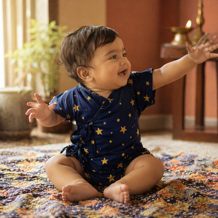 Mimi Muslin Wipes | Scattered Stars | Stardust | 100% Muslin Cotton, Reusable | Pack of 6