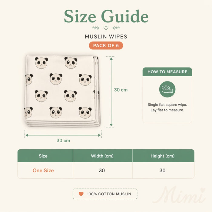 Mimi Muslin Wipes | Scattered Stars | Stardust | 100% Muslin Cotton, Reusable | Pack of 6
