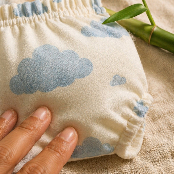 Mimi Potty Training Pants | Drifting Clouds | Monsoon Magic | Bamboo-Cotton, Pull-Up, Semi-Waterproof | 9M-4Y