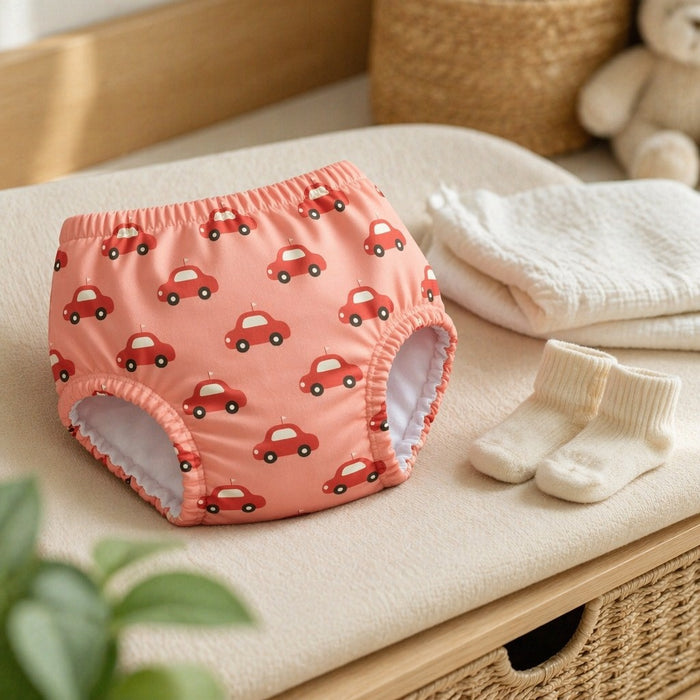 Mimi Potty Training Pants | Little Car | Little Voyager | Bamboo-Cotton, Pull-Up, Semi-Waterproof | 9M-4Y