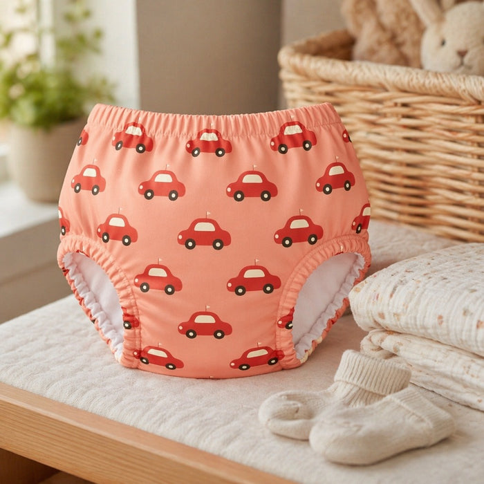 Mimi Potty Training Pants | Little Car | Little Voyager | Bamboo-Cotton, Pull-Up, Semi-Waterproof | 9M-4Y