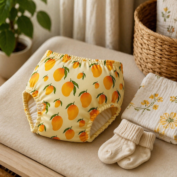 Mimi Potty Training Pants | Mango Grove | Orchard | Bamboo-Cotton, Pull-Up, Semi-Waterproof | 9M-4Y