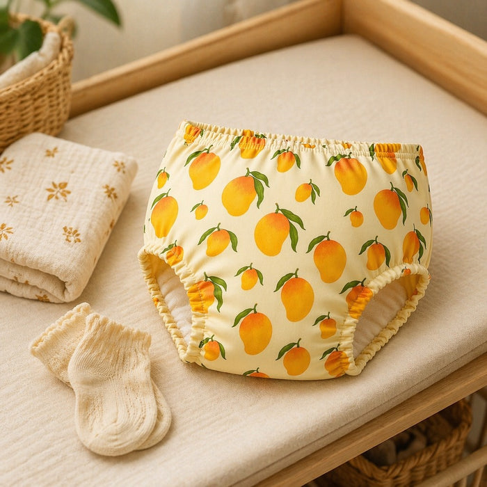 Mimi Potty Training Pants | Mango Grove | Orchard | Bamboo-Cotton, Pull-Up, Semi-Waterproof | 9M-4Y
