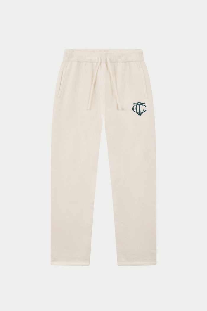 MONOGRAM KNITTED JOGGERS - OFF WHITE