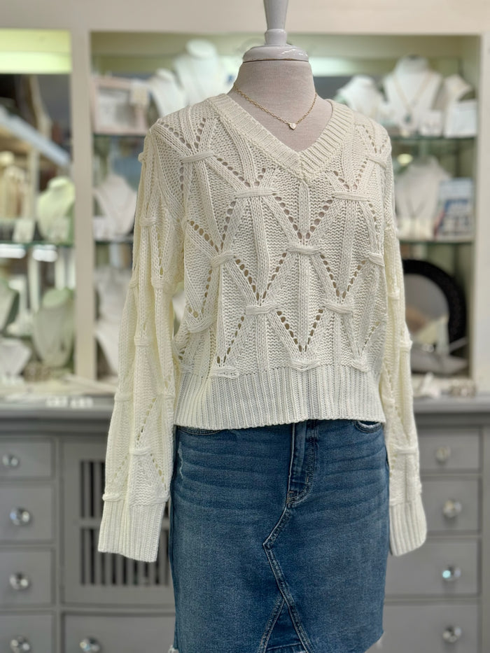 Nancy Knit Sweater in Cream