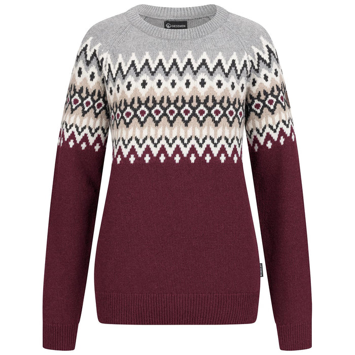 Giesswein Nordic Sweater 1 - bordeauxmelé 376