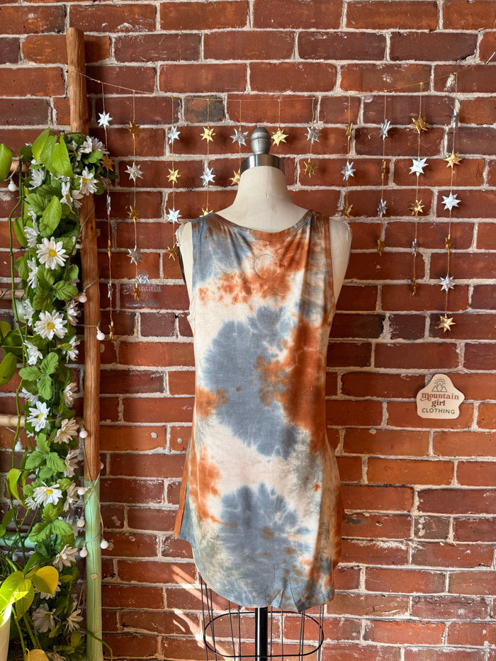 OOAK Spring Collection - Callisto Tie Dye Kantha Crescent Moon Tank Top - Multiple Sizes Available - Final Sale