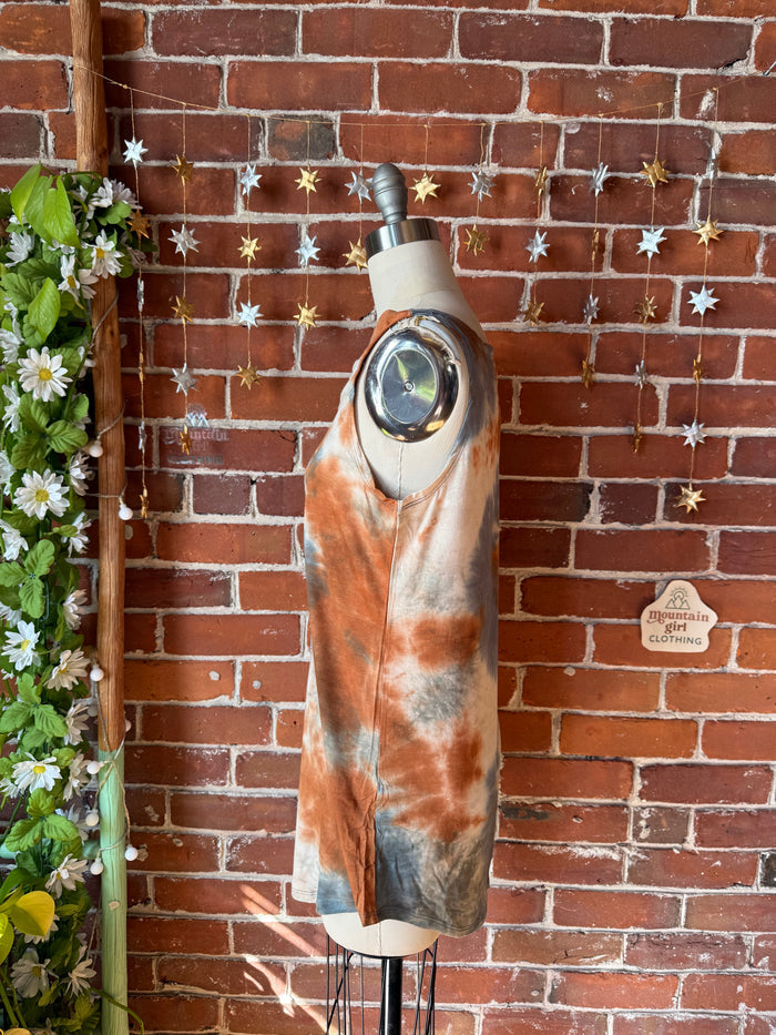 OOAK Spring Collection - Callisto Tie Dye Kantha Crescent Moon Tank Top - Multiple Sizes Available - Final Sale
