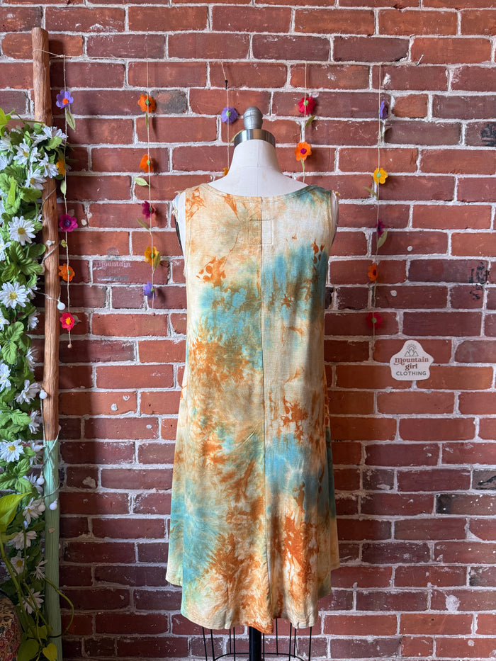 OOAK Spring Collection - Size Small-Medium Callisto Kantha Crescent Moon Tank Top Dress- Final Sale