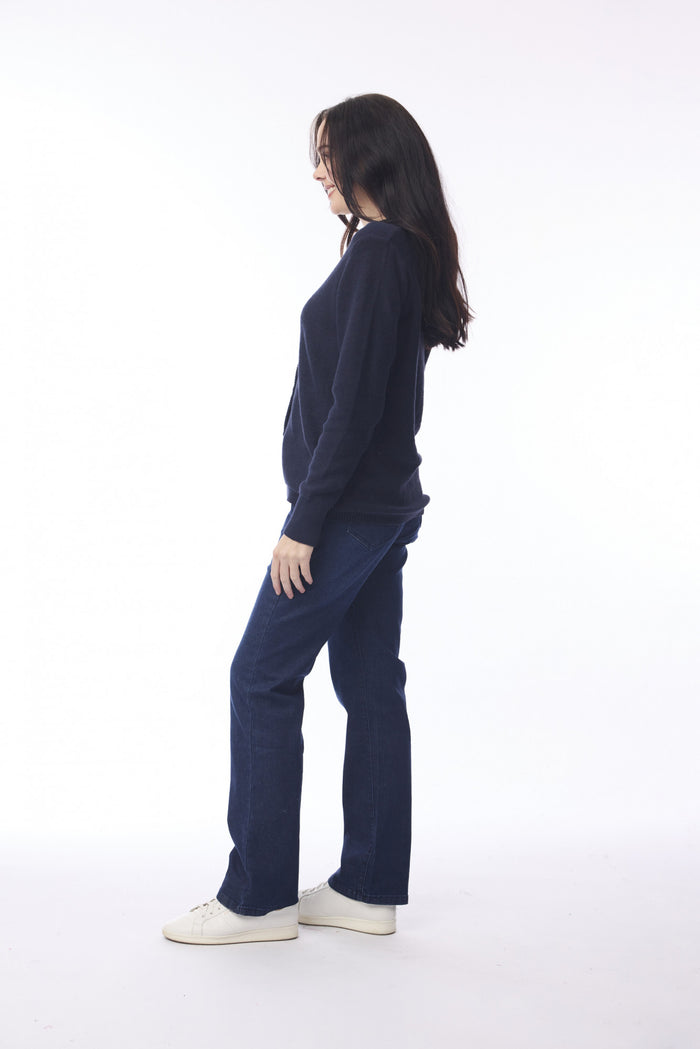 Orientique Organic Cotton Cardigan (Navy)