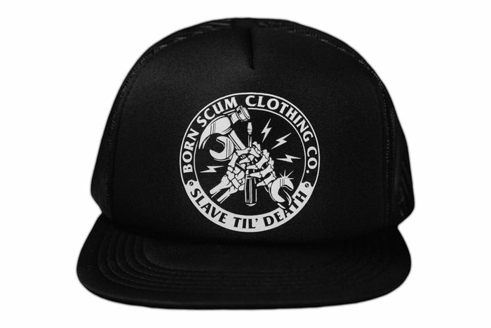 OVERWORKED TRUCKER HAT - Born Scum