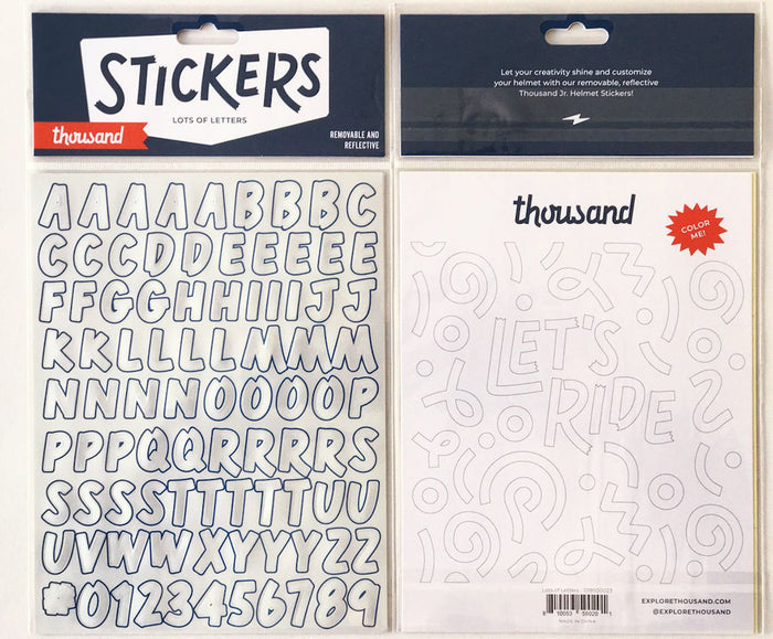 Pack d'autocollants réfléchissants amovibles Enfant Thousand Jr. Lots of Letters
