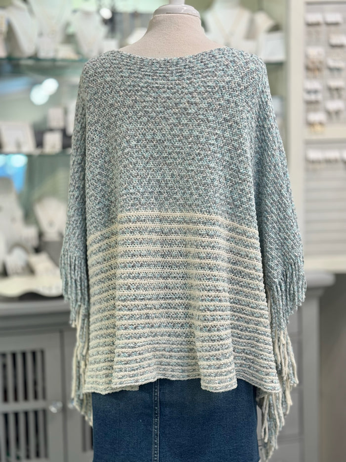 Paloma Poncho in Light Blue