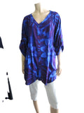 Plusss Crinkle Rayon V Neck Pintuck Top (Up to Size 40)