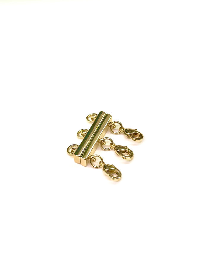 Magnetic Triple Necklace Layering Clasp in gold filled