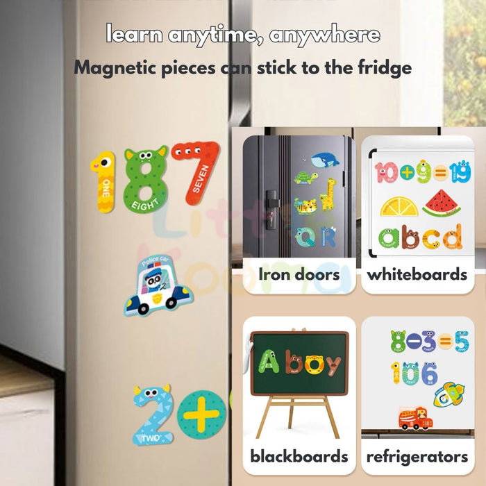 Ready Stock Magnetic Alphabet & Number Puzzle Early Learning Toy for Kids 3 Years + - Little Kooma