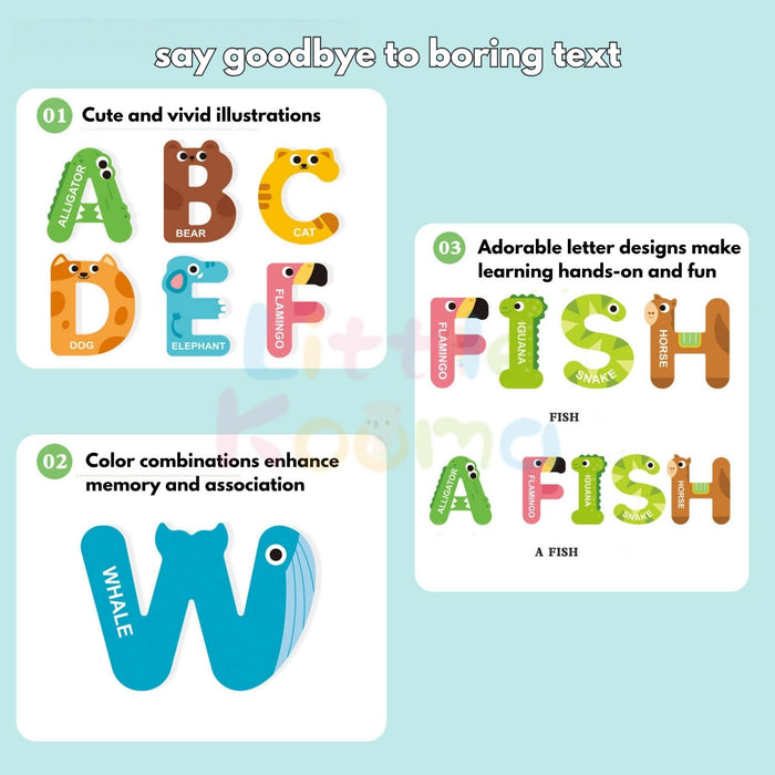 Ready Stock Magnetic Alphabet & Number Puzzle Early Learning Toy for Kids 3 Years + - Little Kooma
