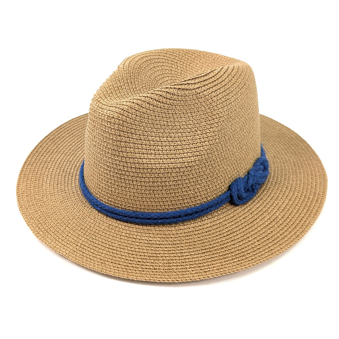 Reef Knot Panama Foldable Hat (57cm) - Blue
