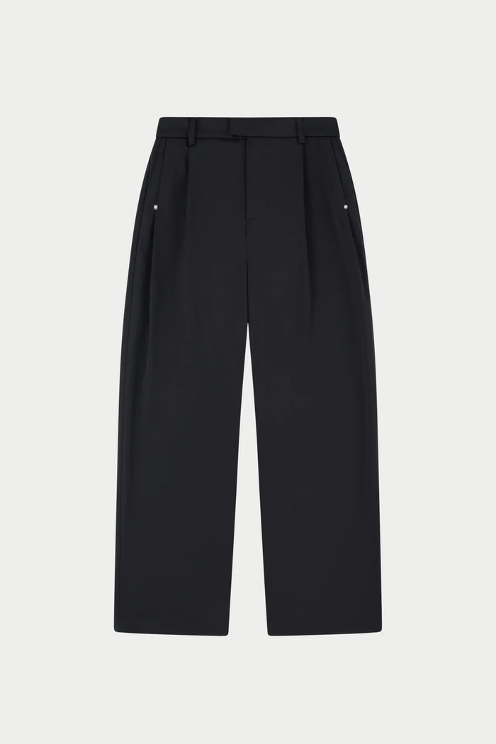 RIVET DETAIL TROUSERS - BLACK