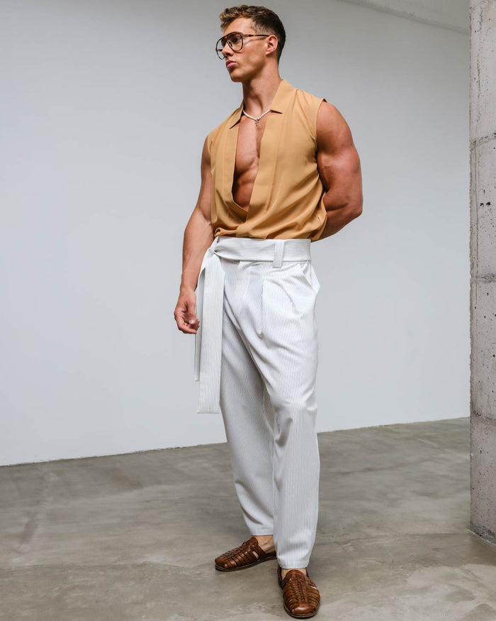 Roberto Pants Grey Striped