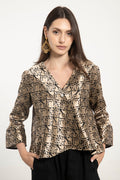 Sabah Brocade Gold Blouse