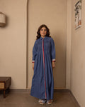 Dark Blue Sage Long Dress - OurDve