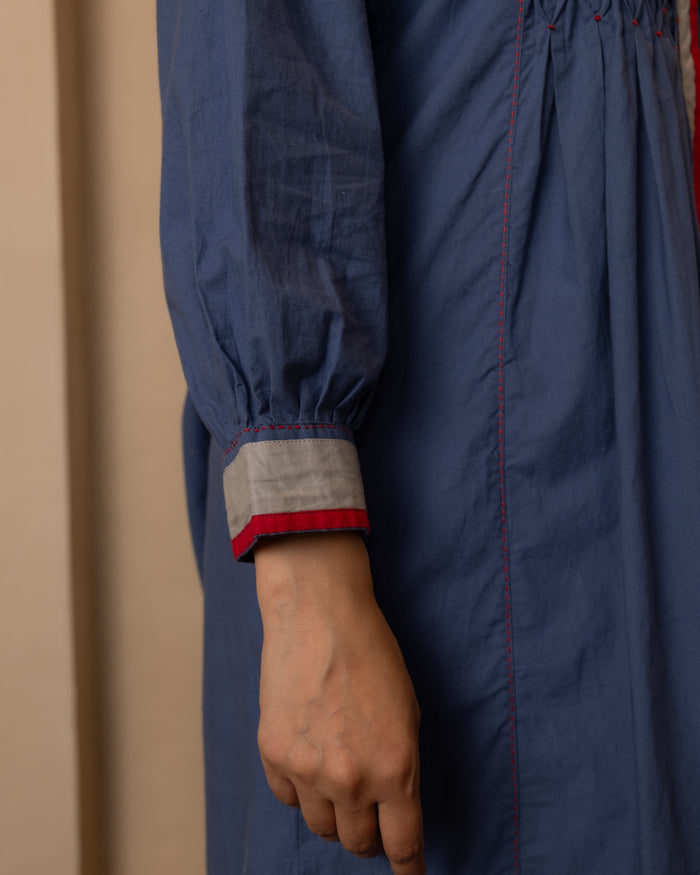 Dark Blue Sage Long Dress - OurDve
