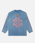 Samurai Blue Long-Sleeve T-Shirt (Blue)