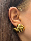 Sea Shell Earrings in Gold - Style Cheat
