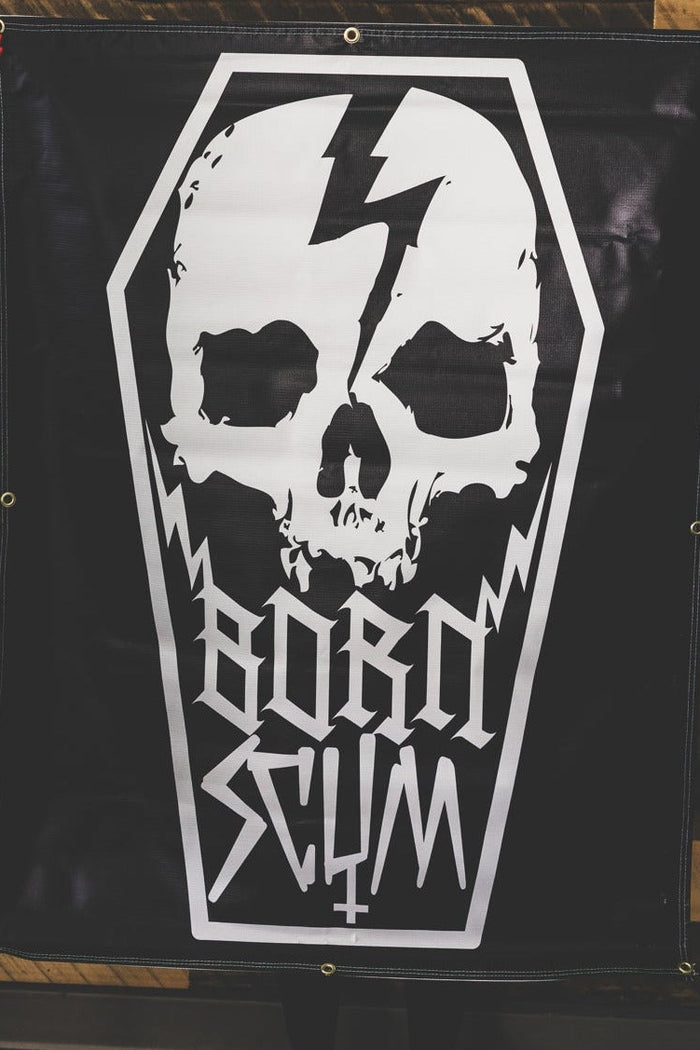 SKULL COFFIN BANNER