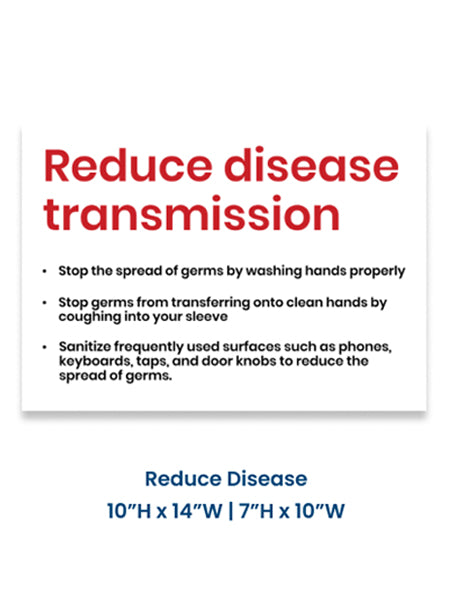 Reduce Disease 7 x 10 (Pack of 5)