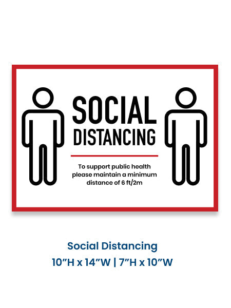 Social Distancing 7 x 10 (Pack of 5)