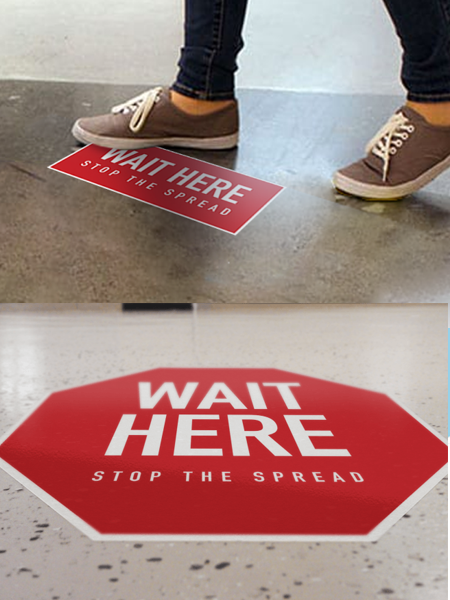 Social Distancing Floor Graphics - The Lemon Print & Design Studio