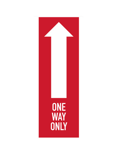 12in x 4in One Way Red
