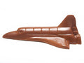 A three-dimensional chocolate molded space shuttle.