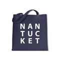 Stacked Nantucket Canvas Tote - Navy