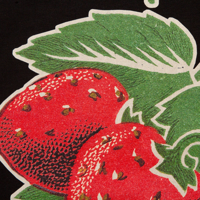 Strawberry Good Life Back Print - Vest - Black